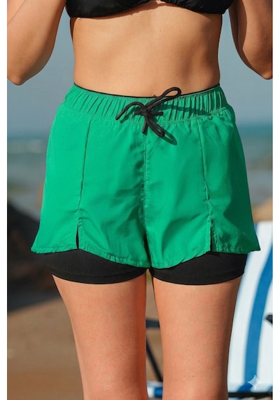 Winmoda34 Premium Deniz & Havuz Kullanımına Uygun Taytlı Şort Active Swim Benetton