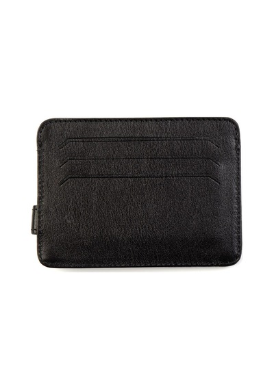Bambi Siyah Leather Erkek Kartlık A08592376203 Siyah