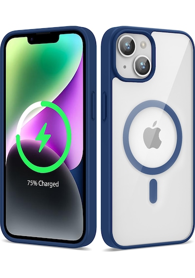 Apple Uyumlu iPhone 13 Kılıf Magsafe Wireless Şarj Özellikli Silikon Tchs Ege Kapak - Açık Mavi Açik Mavi