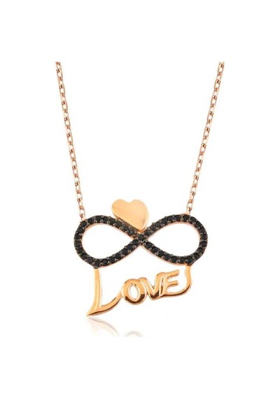 Gümüş Kalpli Sonsuzluk Love Kadın Kolye (506451803)