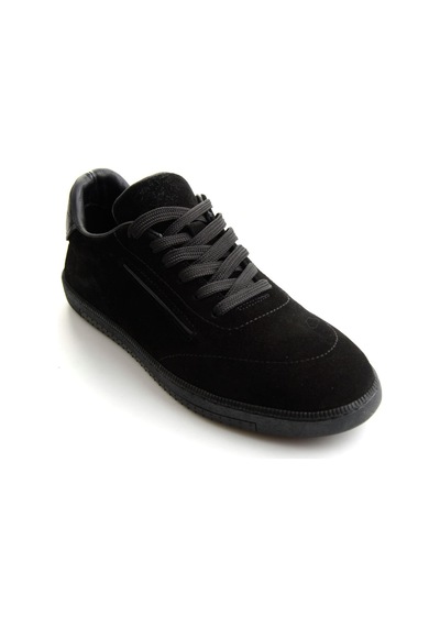 Bambi Siyah Süet Hakiki Deri Erkek Sneaker E01593000302