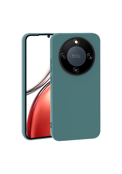 Kilifone - Honor Magic 8 Lite 5g Uyumlu Kılıf Esnek Koruyucu Mara Lansman Kapak - Koyu Yeşil - T40933
