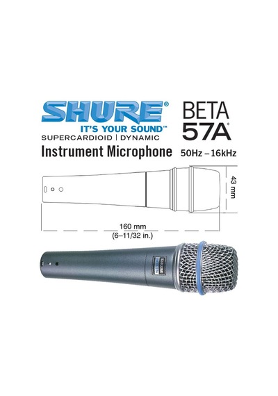 Shure Beta 57a Enstrüman Mikrofon