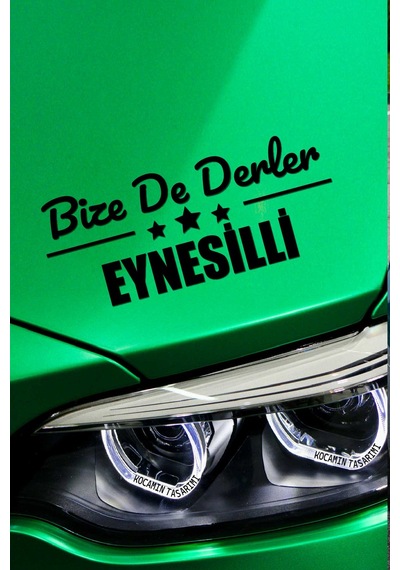 Giresun Eynesil Özel Araç Çıkartma Giresun Bize De Derler Eynesilli40x15 Cm Araç Stickerı 40 CM - Siyah