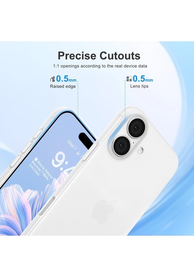 Teleplus Apple Uyumlu iPhone 16 Kılıf 0.3mm Ultra Thin Hayalet Pp Kapak
