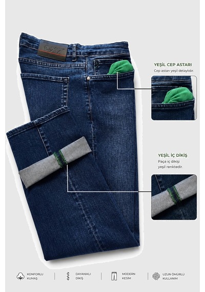 Deepsea Erkek Regular Fit Standart Kesim Likralı Taşlanmış Lacivert Kot Pantolon Esnek Pamuklu Jean 2600982 Deepsea Erkek Regular Fit Standart Kesim Likralı Taşlanmış Lacivert Kot Pantolon Esnek Pamuklu Jean 2600982