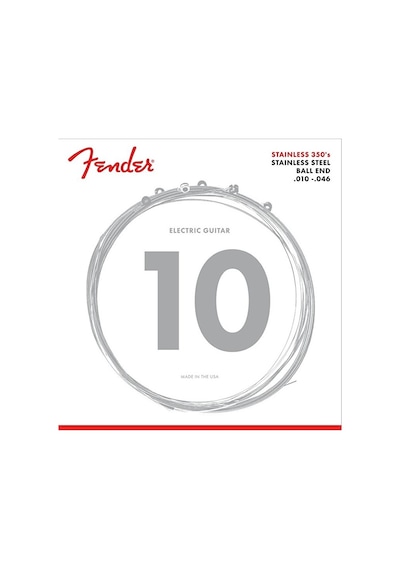 Fender 0730350406 Stainless 350s Çelik Elektro Gitar Teli 10-46 350r Regular Set Uzun Ömürlü Parlaklık Ve Güçlü Manyetik Tepki