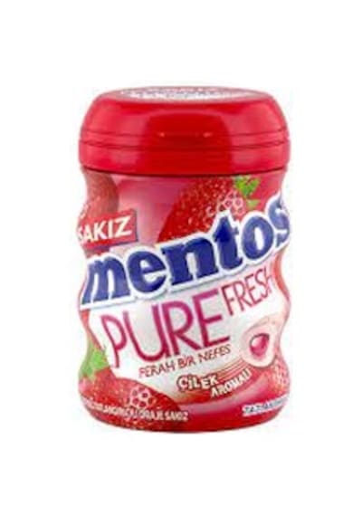 MENTOS PURE FRESH ÇİLEK AROMALI DRAJE SAKIZ 4 ADET * 60 g