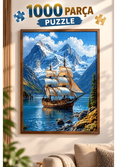1000 Parça Manzara Ve Gemi Puzzle 48 X 68 Cm Yüksek Baskı Kaliteli Eğlenceli Ve Eğitici Puzzle