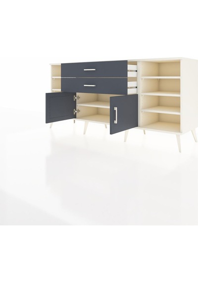 Hyperion Konsol 7 Raflı 2 Çekmeceli 2 Kapaklı 176x44x83 Aytaşı-antrasit Antrasit Hyperion Konsol 7 Raflı 2 Çekmeceli 2 Kapaklı 176x44x83 Aytaşı-antrasit Antrasit