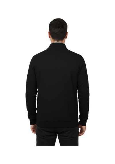 Erkek Spor Hakim Yaka Fermuarlı Hırka Regular Fit Bgl-st04948 Siyah