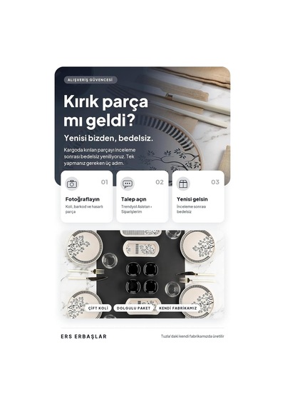 Black Flow 18 Parça 8 Kişilik Kahvaltı Takımı Diğer