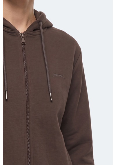 Slazenger Kıron I Kadın Kapüşonlu Kahve Sweatshırt