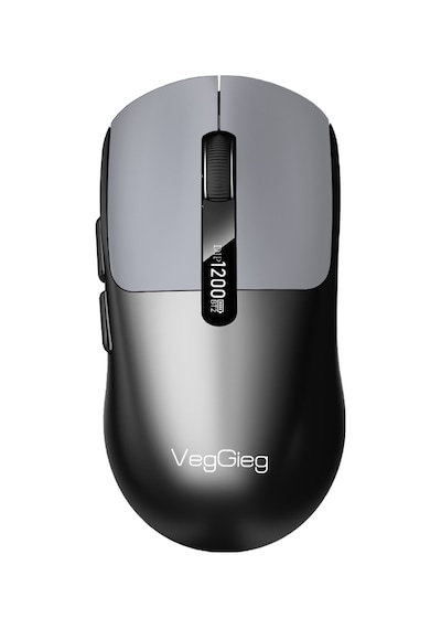 Veggieg G900 Dual-mode Bluetooth 5.3 Ve 2.4ghz 3600dpı Ekranlı Şarjlı Optik Kablosuz Mouse Siyah -
