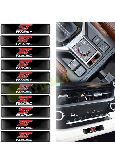 Ford St Racing Kapı Kolu Torpido Ayna Damla Sticker Etiket