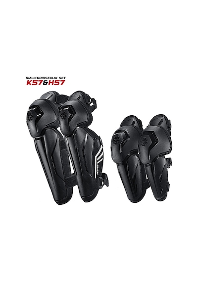 Kuzey Motor K57 - H57 Dizlik Dirseklik Set Siyah