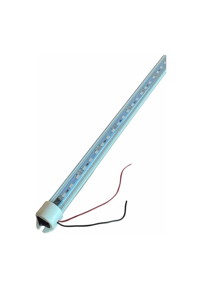 12v Floresan Tavan Lambası 72 Ledli Anahtarlı Kırmızı Şeffaf Cam 100 Cm