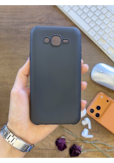 Samsung J7 2015 Uyumlu Kamera Korumalı Darbeye Dayanıklı Renk Atmayan Fab Silikon Kılıf Siyah