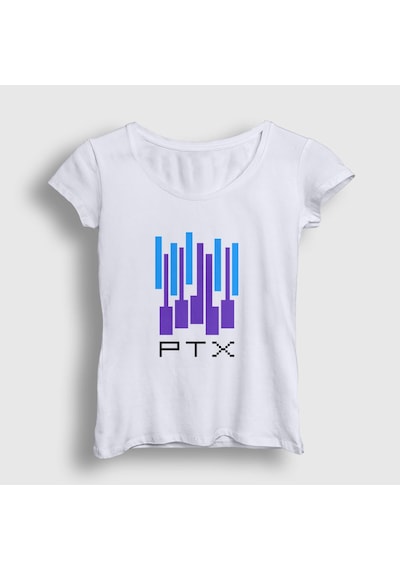 Presmono Kadın Ptx Pentatonix T-shirt Beyaz