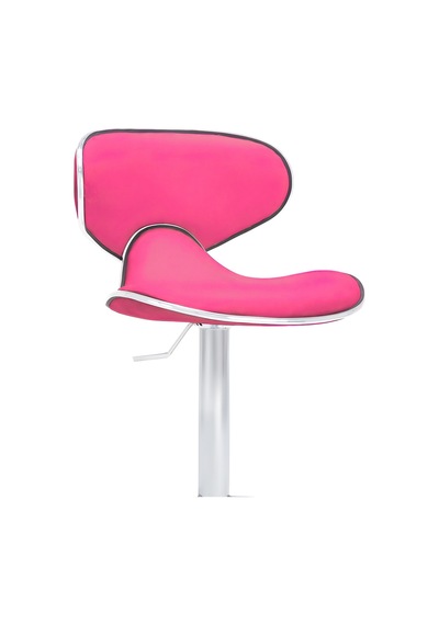 Bürocci Zen Bar Taburesi - Gül Kurusu Modern Deri Metal Ataklı Yüksek Tezgah Sandalyesi - 9549s0490 Pembe