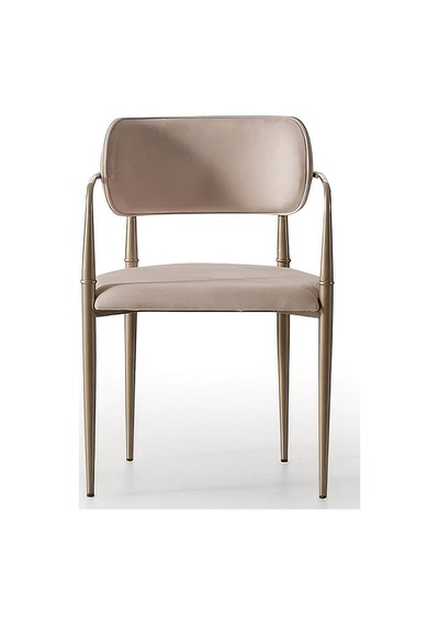 Elegance Kolçaklı Metal Mutfak Sandalyesi Bej