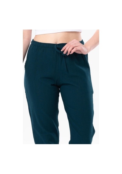 Eliş Şile Bezi Şile Bezi Çift Cepli Unisex Yazlık Pantolon Petrol Ptrl-petrol Petrol