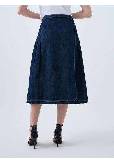 Relaxed Fit Kadın Etek Denim