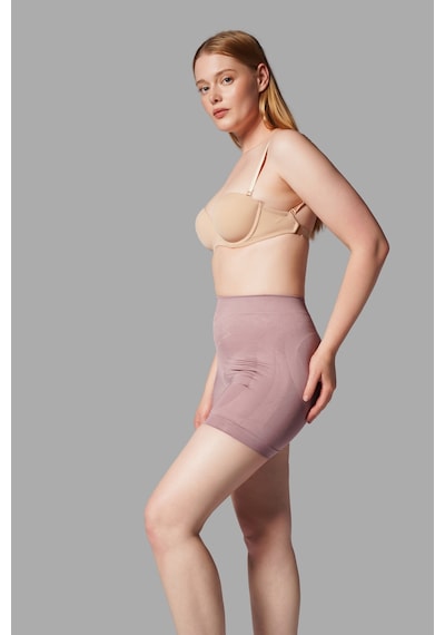Fit Women Push Up Seamless Dikişsiz Popo Kısa Paçalı Korse 2064 Gül Kurusu