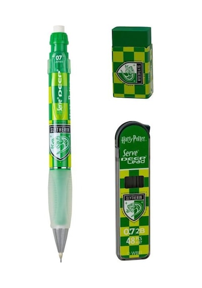Serve Deep Üçlü Set 0.7 Mm Mekanik Versatil Kalem Harry Potter Slytherin Damalı - Yeşil Çok Renkli