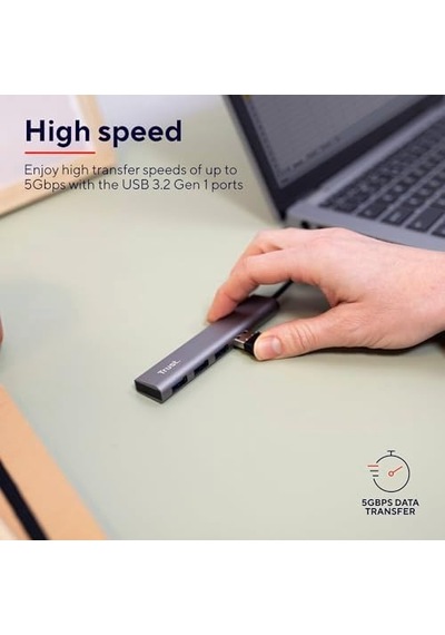 Halyx 4 Port Usb Hub 3.2 - Tak Çalıştır, Küçük, Şık Ve Güçlü, Kablo Uzunluğu: 10 Cm, Toplam Ağırlık:38 Gr