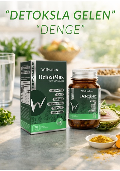 Detoximax 30 Kapsül Devedikeni, Enginar & Zerdeçal İçeren Bitkisel Takviye