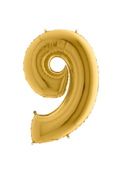 Gold Folyo Balon 9 Rakamı 40 CM