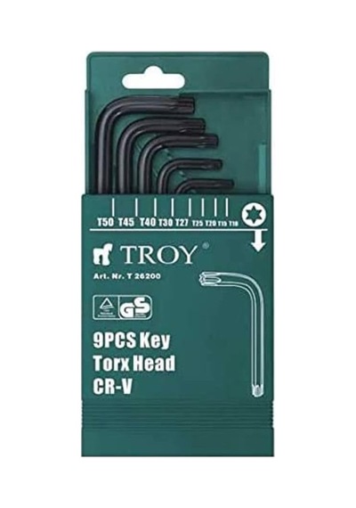 T 26200 Allen Anahtar Seti, Torx, 9 Parça