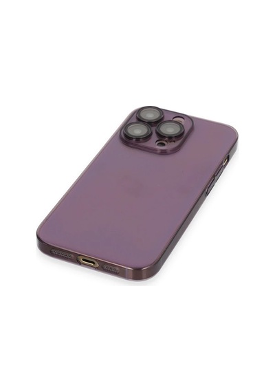 Apple Apple Uyumlu iPhone 14 Pro Kılıf Armada Lensli Kapak - Derin Mor 0.2M-Çok Renkli