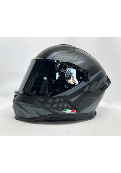 Sway Sw 867 Asphalt Black Grey Siyah Vizörlü Iç Vizörlü Kapalı Kask
