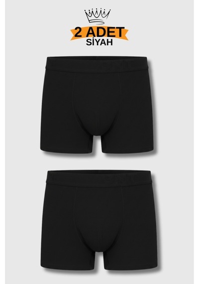 Cnt Erkek 2'li Likralı Boxer Karışık Karışık