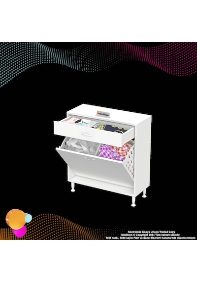 Eliusta Asil 70 Cm Kirli Çamaşır Sepetli Banyo Dolabı 1 Çekmeceli Mutfak Çok Amaçlı Dolap 70x88x32,5 Cm Beyaz Eliusta Asil 70 Cm Kirli Çamaşır Sepetli Banyo Dolabı 1 Çekmeceli Mutfak Çok Amaçlı Dolap 70x88x32,5 Cm Beyaz