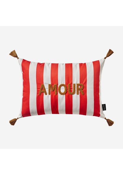 Kırmızı Polyester Dekoratif Yastık 35x50 Cm