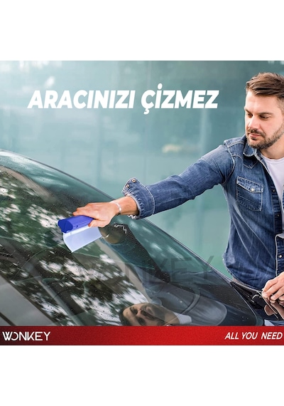 Wonkey - Silikon Uçlu Kaporta Su Çekeceği, Oto Araba Yıkama Kurulama Su Alma Çekeçek, Otomobil Cam Su Çekme Aparatı, Oto Çekcek