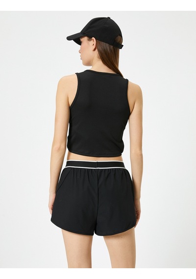 Koton Yanları Pencere Detaylı Spor Crop Atlet Fitilli Siyah 4sak30055nk Siyah Koton Yanları Pencere Detaylı Spor Crop Atlet Fitilli Siyah 4sak30055nk Siyah