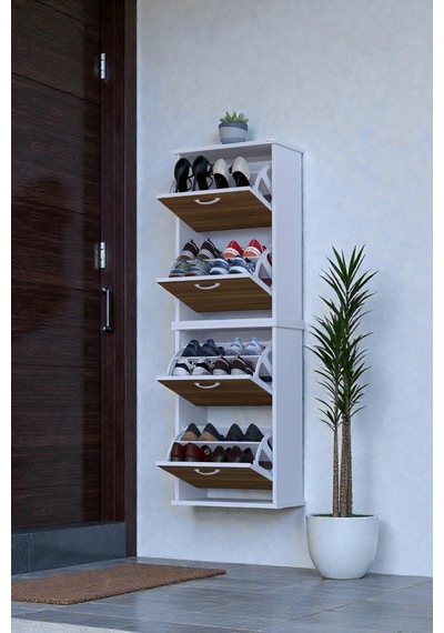 Eliusta Slim 4 Düşer Kapaklı 52 Cm Ceviz Asma Ayakkabılık Kapı Önü/antre 52x156x26 Cm Ayakkabılık Ceviz Eliusta Slim 4 Düşer Kapaklı 52 Cm Ceviz Asma Ayakkabılık Kapı Önü/antre 52x156x26 Cm Ayakkabılık Ceviz