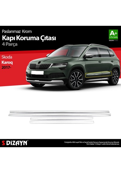 S-Dizayn  Skoda Karoq Krom Kapı Koruma Çıtası 4 Prç. 2017 Üzeri