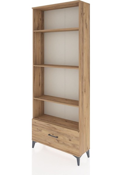 Arges Dolap 4 Raflı Tek Çekmeceli 88x30x221 Çam-çam Çam