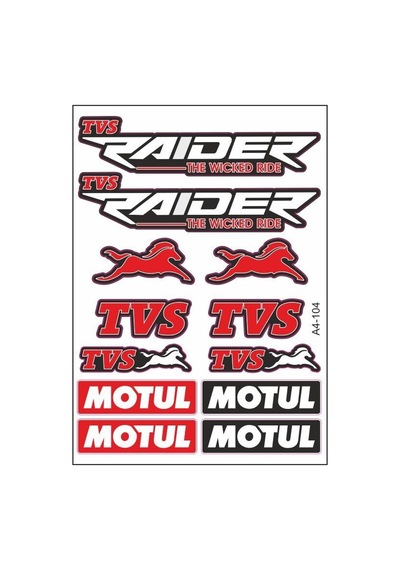 A4 Sticker 104 Tek Paket Çoklu Sticker Standart