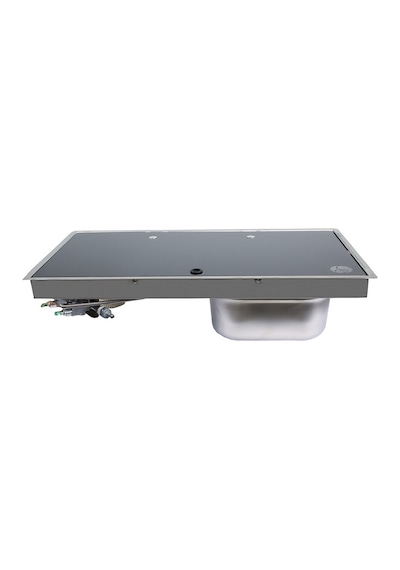 Bıo Cam Kapaklı Çift Gözlü Ocak Ve Evye Seti Fsm3455