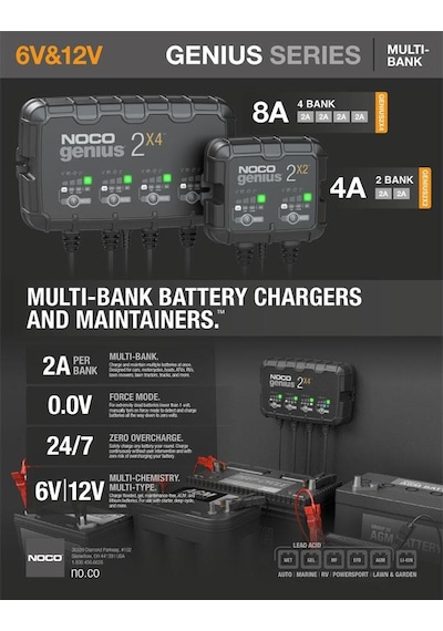 Noco Genius Genıus2x4 6/12v 8 Amper Akü Sarj Ve Bakim