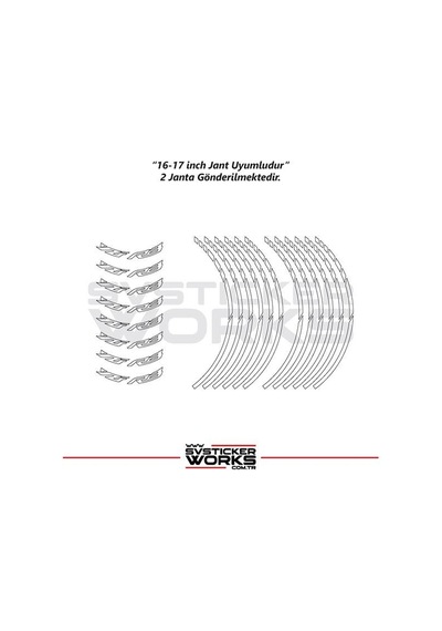 Yamaha Yzf-r3 Yazılı Jant Sticker Dış Ve İç Set Sticker Jant Şeridi Beyaz 37791862