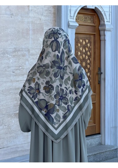 Qalortex Scarf Pamuklu Soft Nazenin Desen Eşarp-mint