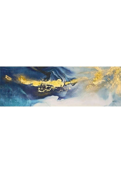 Soyut Yatak Arkası El Yapımı Yağlı Boya Tablo 164x64cm