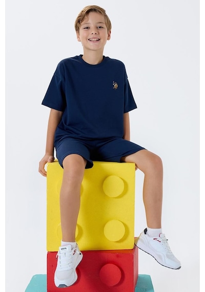 U.S. Polo Assn. U.s. Polo Assn Erkek Çocuk 2 Li Bermuda T-şhirt Takım Lacivert-2319 Lacivert